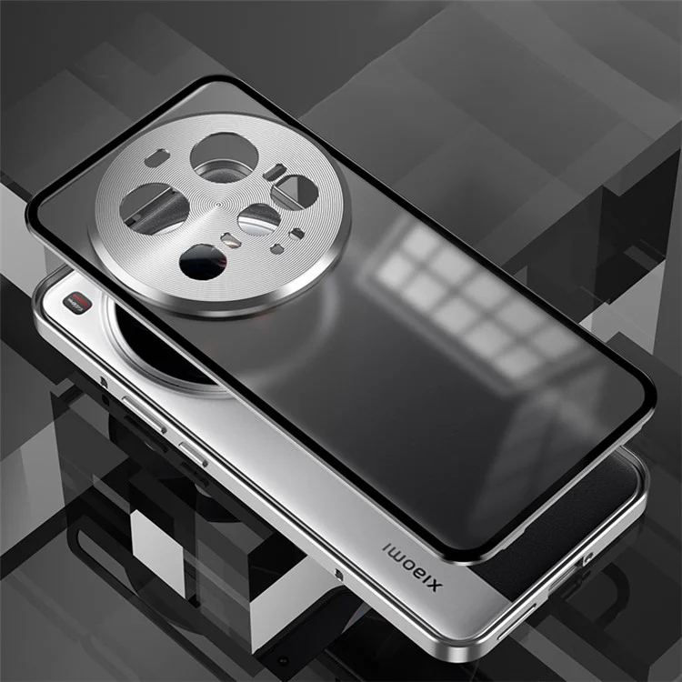 For Xiaomi 15 Ultra Matte Case Aluminium Alloy + PC Phone Cover Pop-Up Snap Lock - Black