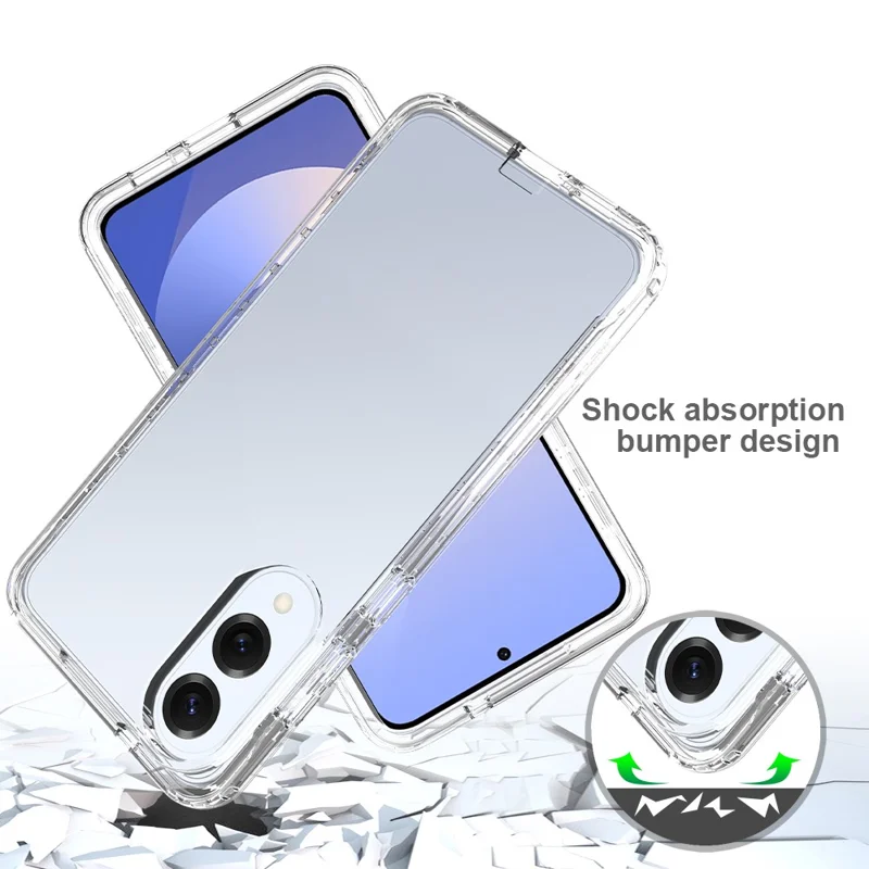 For Samsung Galaxy S25 Edge Case TPU PC 2 in 1 Dropproof Clear Phone Cover