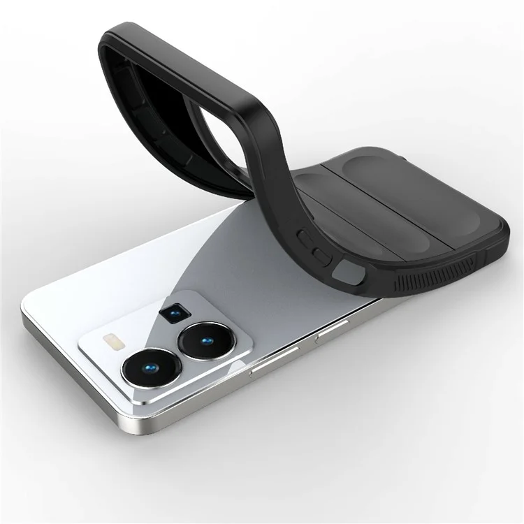 Für Vivo Y35 4G (2022) Flexible Tpu-telefonkoffer Drop-proof-anti-kratzer-smartphone-abdeckung - Schwarz