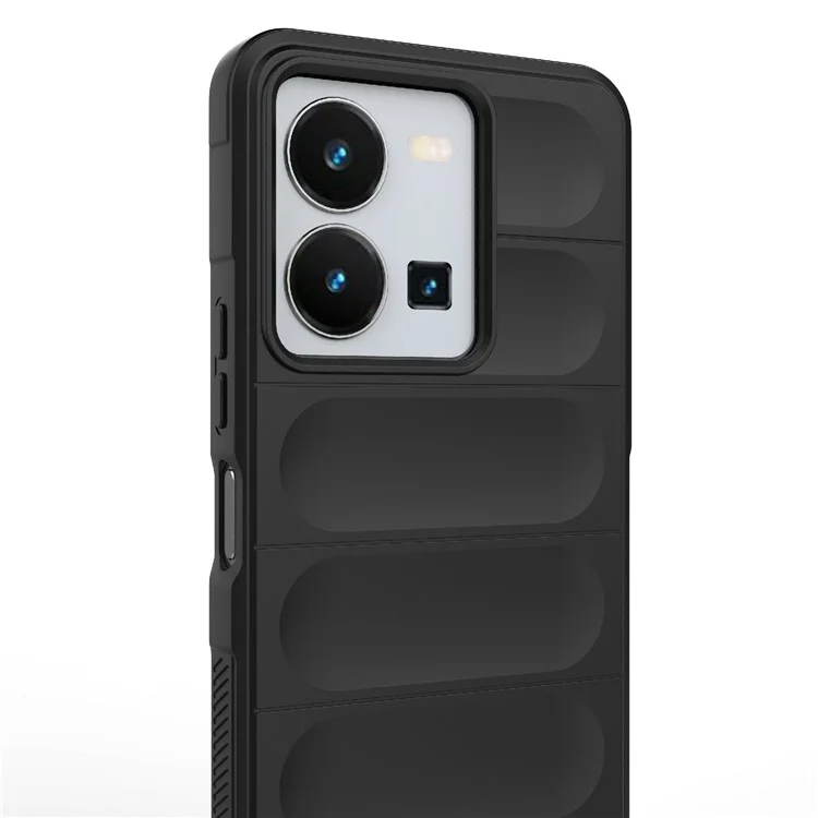 Für Vivo Y35 4G (2022) Flexible Tpu-telefonkoffer Drop-proof-anti-kratzer-smartphone-abdeckung - Schwarz
