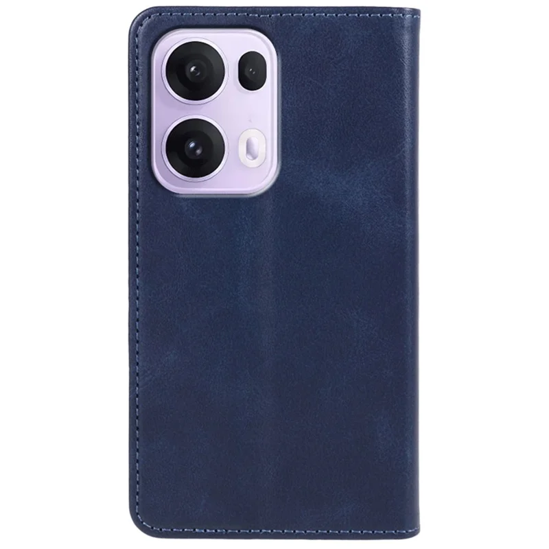 For Oppo Reno13 5G (Global) Case Strong Magnetic PU Leather Phone Cover Calf Texture - Blue