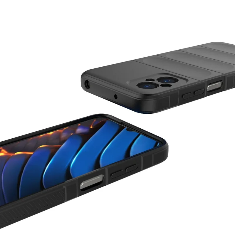 For Xiaomi Poco M4 5G / 4G Drop Protection Phone Case TPU Anti-scratch Cell Phone Back Cover - Dark Blue