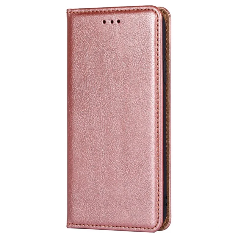 For iPhone 17e / 16e Case Wallet PU Leather Magnetic Auto-Absorbed Phone Cover - Rose Gold