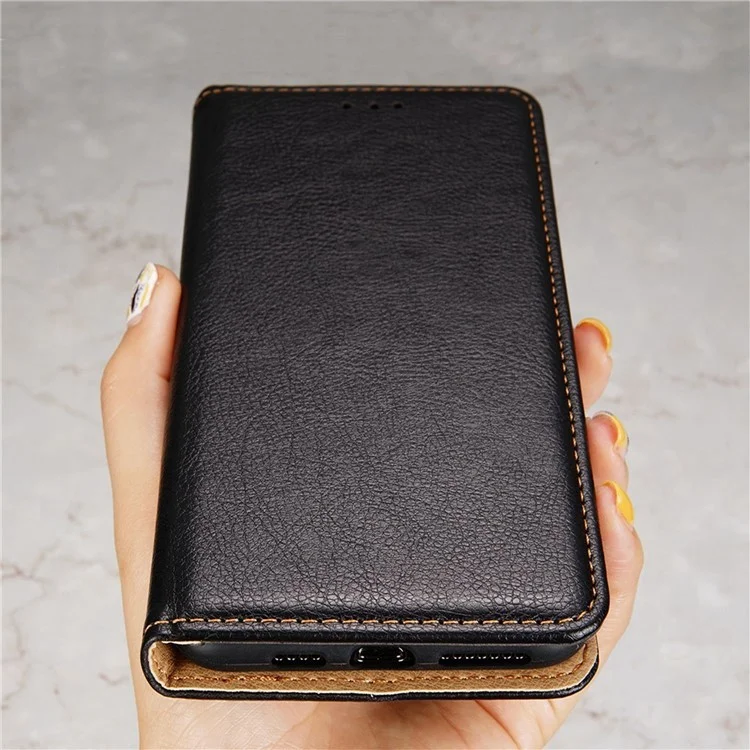 Wallet Case for TECNO Pova 6 Neo 5G / Spark 30 5G PU Leather Magnetic Auto-Absorbed Phone Cover - Black