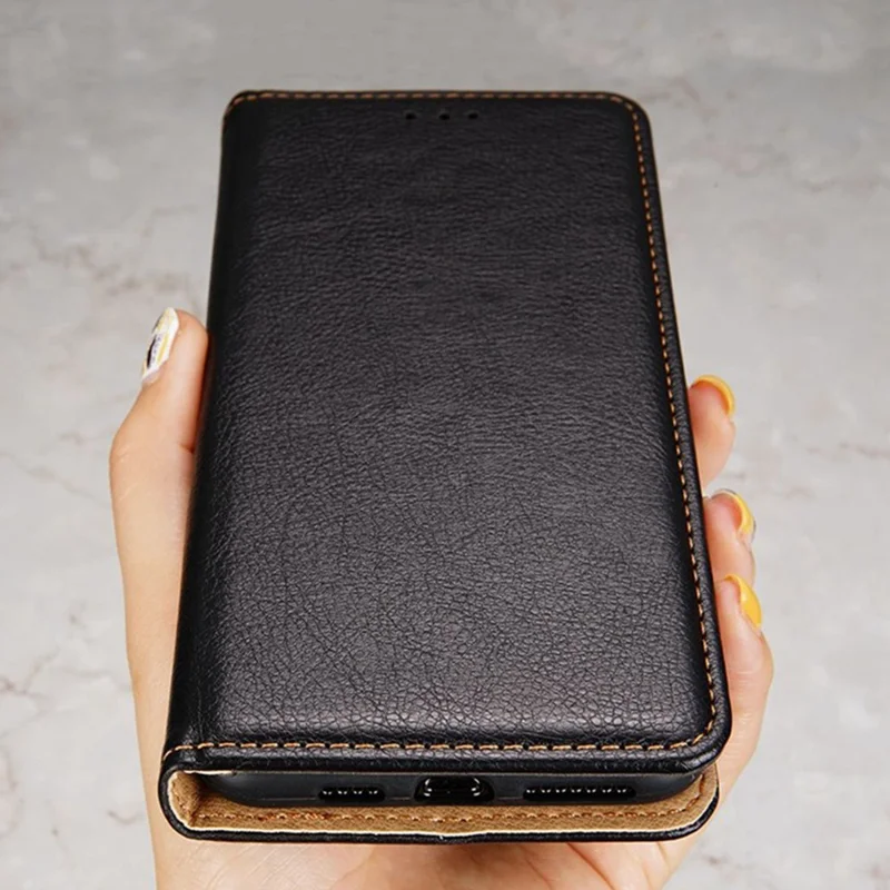 For OnePlus Ace 5 5G / 5 Pro 5G Case Wallet PU Leather Magnetic Auto-Absorbed Phone Cover - Black
