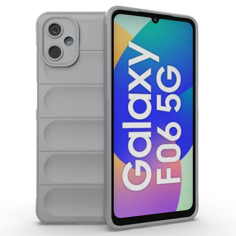 For Samsung Galaxy F06 5G  /  M06 5G Case Anti-Drop Soft TPU Rugged Phone Back Cover - Light Grey