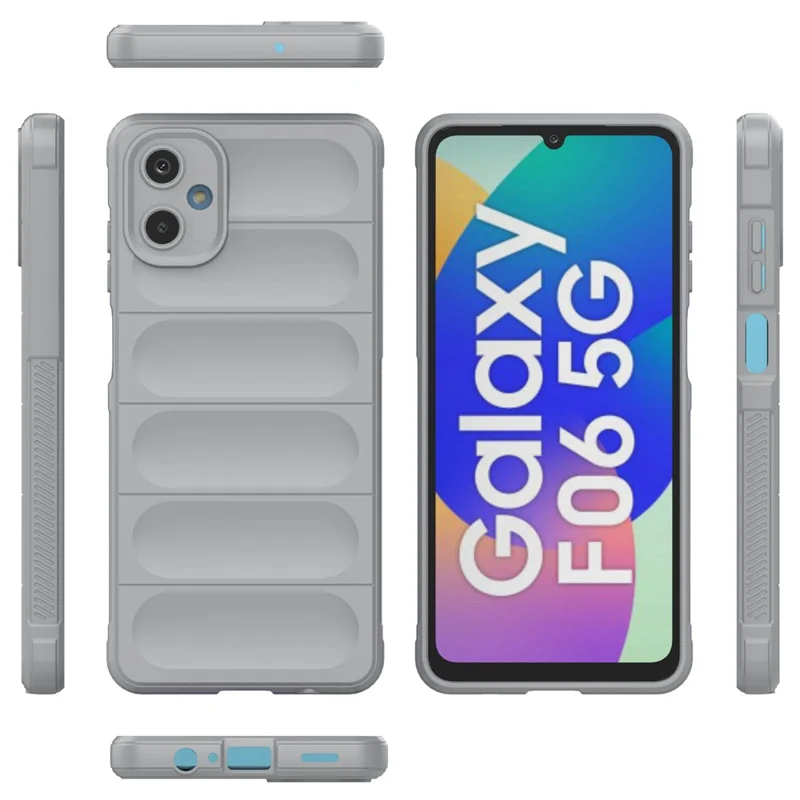 For Samsung Galaxy F06 5G  /  M06 5G Case Anti-Drop Soft TPU Rugged Phone Back Cover - Light Grey