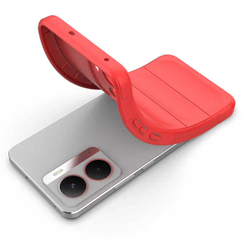 For Realme P3 5G  /  Neo7x 5G Case Anti-Drop Soft TPU Rugged Phone Back Cover - Red