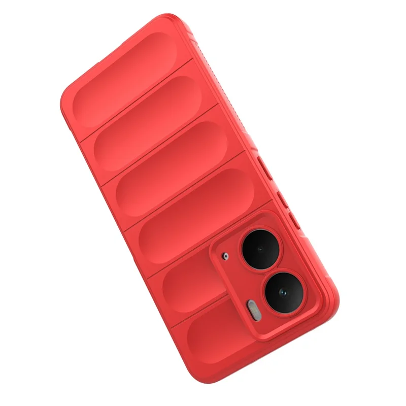 For Realme P3 5G  /  Neo7x 5G Case Anti-Drop Soft TPU Rugged Phone Back Cover - Red
