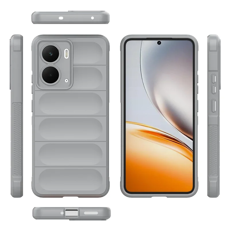 For Realme P3 5G  /  Neo7x 5G Case Anti-Drop Soft TPU Rugged Phone Back Cover - Light Grey