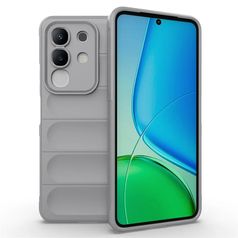 For vivo Y29 4G  /  T4x 5G Case Anti-Drop Soft TPU Rugged Phone Back Cover - Light Grey