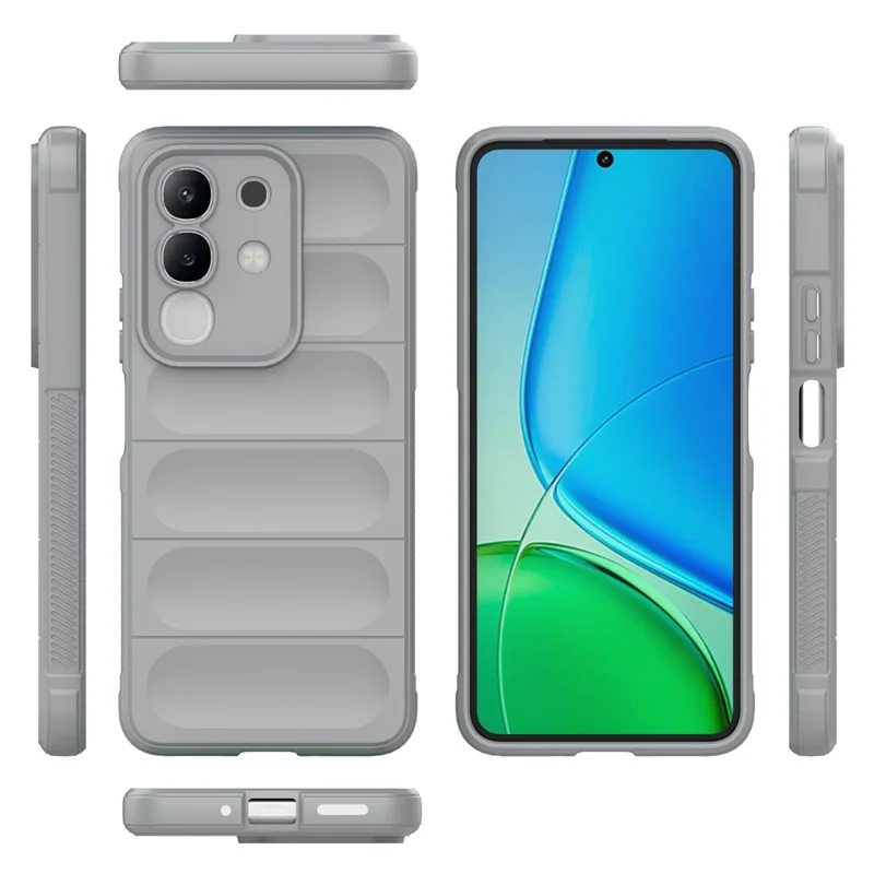 For vivo Y29 4G  /  T4x 5G Case Anti-Drop Soft TPU Rugged Phone Back Cover - Light Grey
