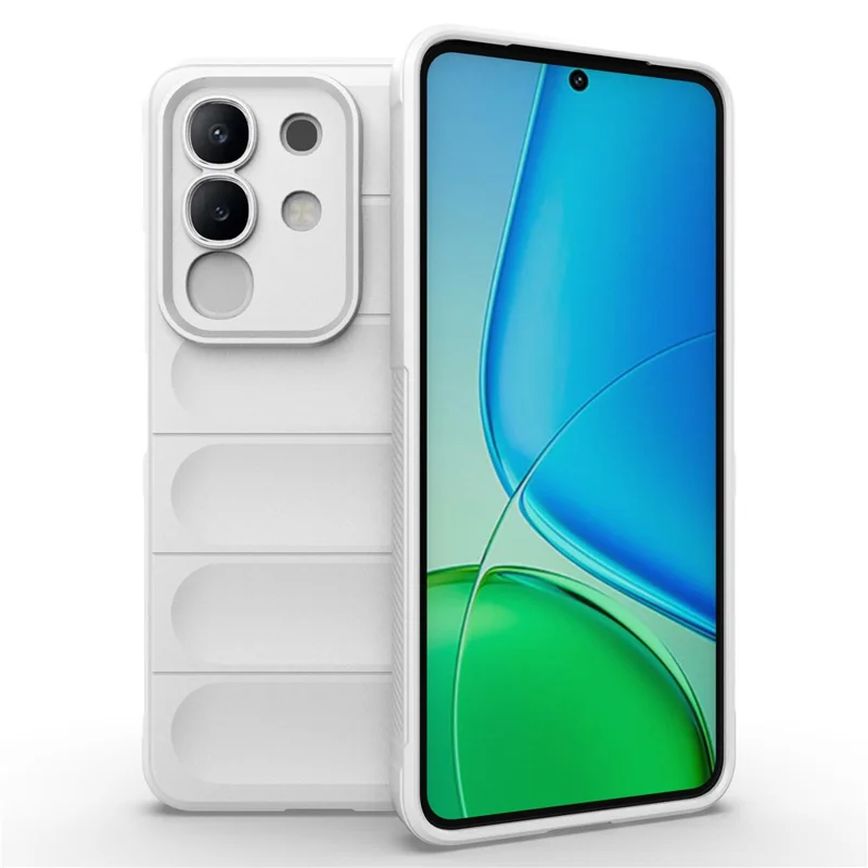 For vivo Y29 4G  /  T4x 5G Case Anti-Drop Soft TPU Rugged Phone Back Cover - White