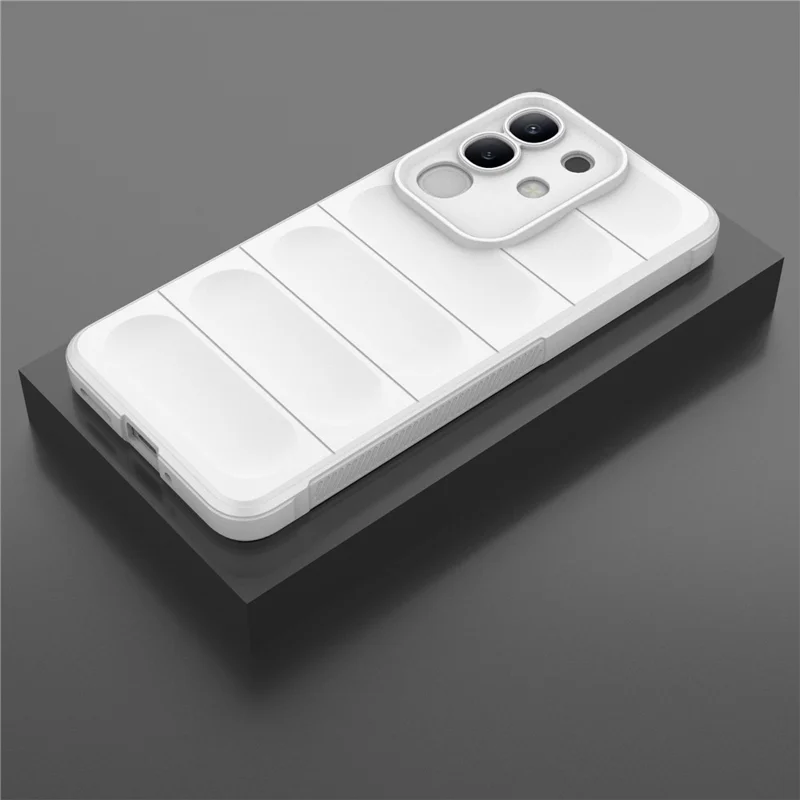 For vivo Y29 4G  /  T4x 5G Case Anti-Drop Soft TPU Rugged Phone Back Cover - White