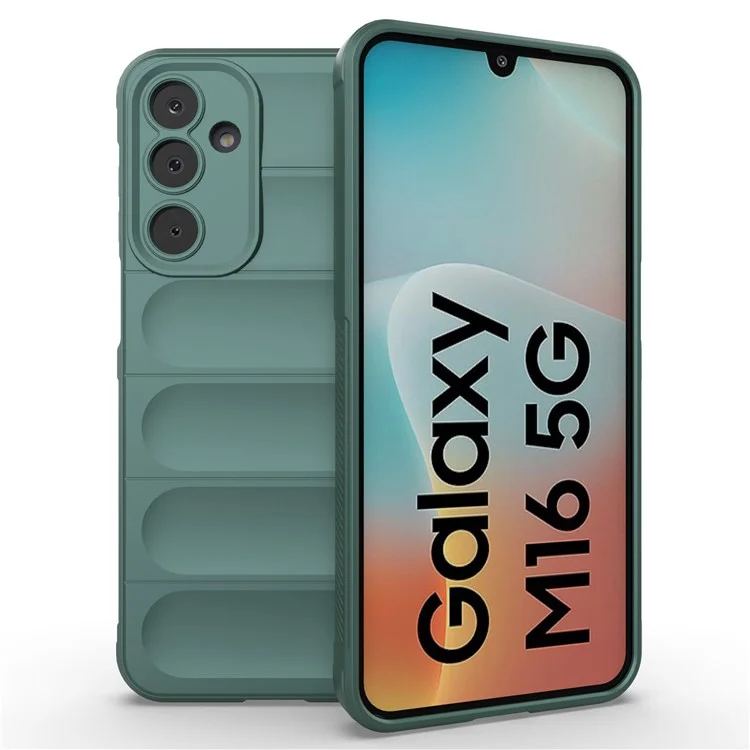 Чехол для Samsung Galaxy M16 5G противоударный мягкий TPU прочный чехол для телефона - Зеленый
