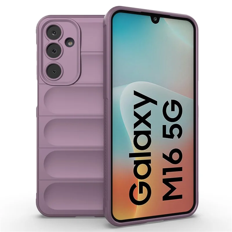 For Samsung Galaxy M16 5G / F16 5G Case Anti-Drop Soft TPU Rugged Phone Back Cover - Light Purple
