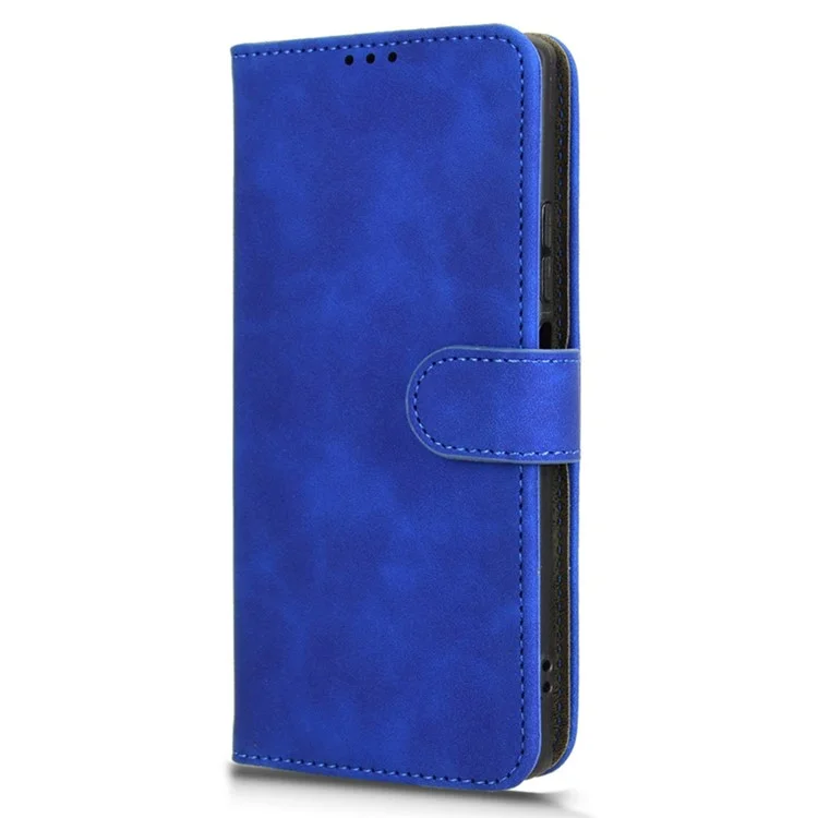For TECNO Camon 40 4G Leather Case Skin Feel Anti Drop Wallet Flip Phone Cover - Blue