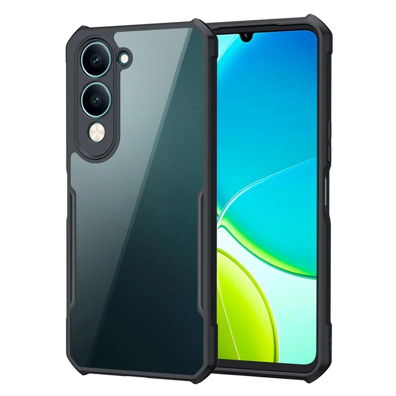 XUNDD Pour vivo Y29s 5G / Y04 4G Étui Antichoc TPU + Acrylique Coque Arrière Transparente pour Téléphone