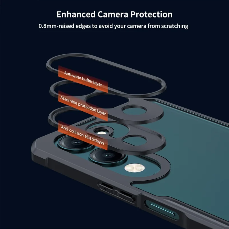 XUNDD Pour vivo Y29s 5G / Y04 4G Étui Antichoc TPU + Acrylique Coque Arrière Transparente pour Téléphone