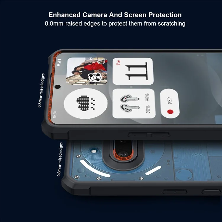 XUNDD Für Nothing Phone (3a) Hülle Stoßfeste TPU + Acryl Transparente Rückseite Handyhülle