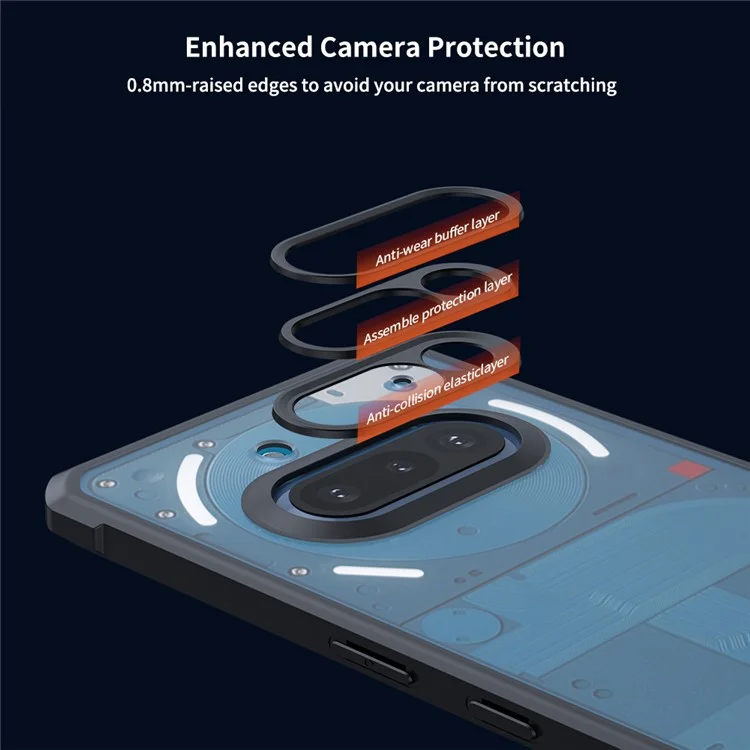 XUNDD Für Nothing Phone (3a) Hülle Stoßfeste TPU + Acryl Transparente Rückseite Handyhülle