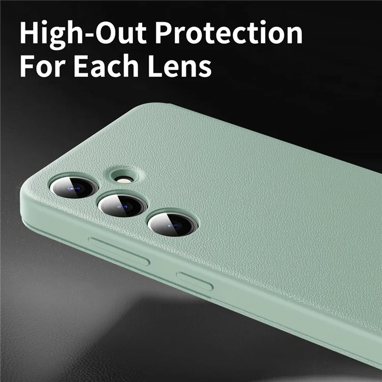 For Samsung Galaxy A55 5G Case with Card Holder Smart View Window Leather Phone Cover - Green