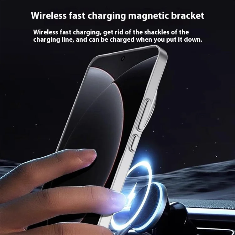 For Xiaomi 15 Ultra Case Compatible with MagSafe Lens Film Kickstand Hard PC Phone Cover - Black