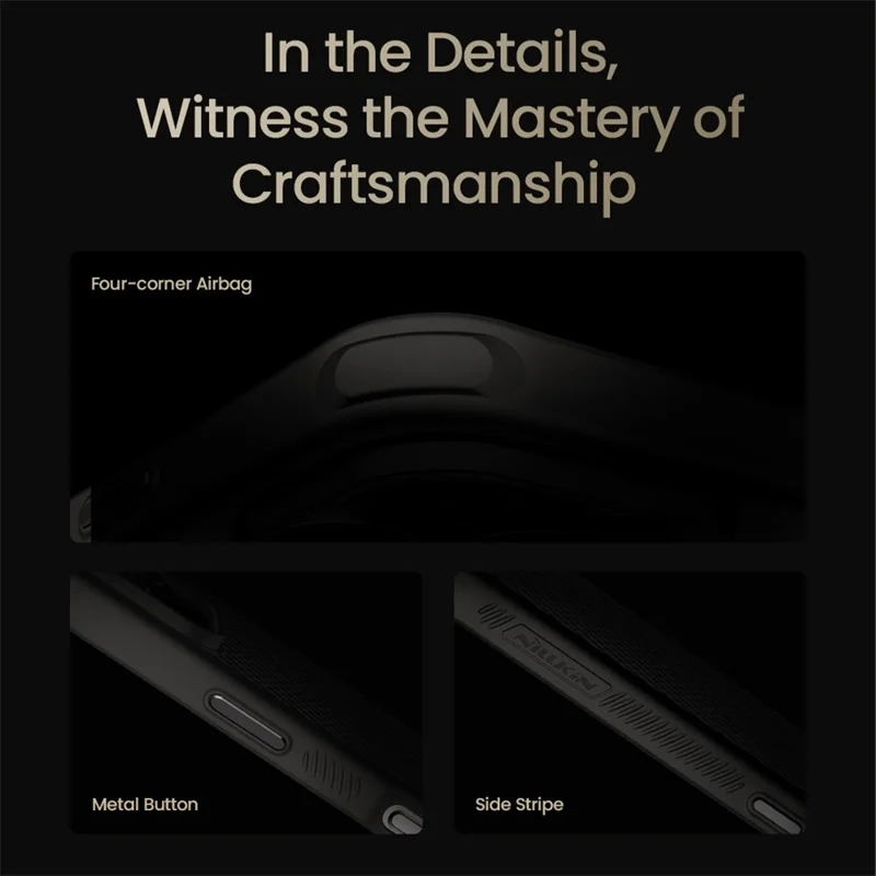 NILLKIN For iPhone 16 Pro Max Magnetic Case Carbon Fiber Texture TPU + PC Shockproof Phone Cover - Black