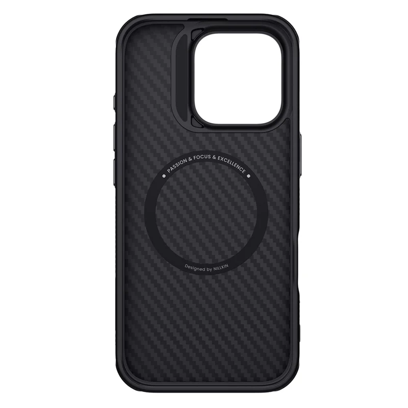 NILLKIN For iPhone 16 Pro Magnetic Case Carbon Fiber Texture TPU + PC Shockproof Phone Cover - Silver