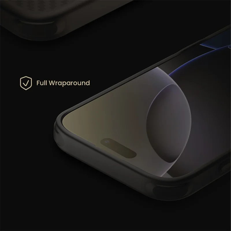 NILLKIN For iPhone 16 Pro Magnetic Case Carbon Fiber Texture TPU + PC Shockproof Phone Cover - Gold