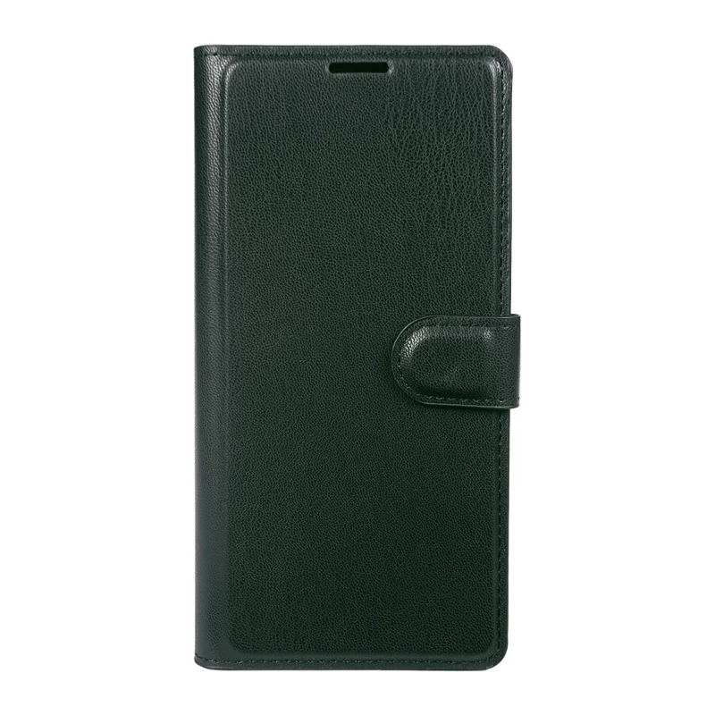 For iPhone 15 Pro Stand Case Biobased Eco-Friendly RPET RPVB Slim Phone Cover with Wallet - Blackish Green