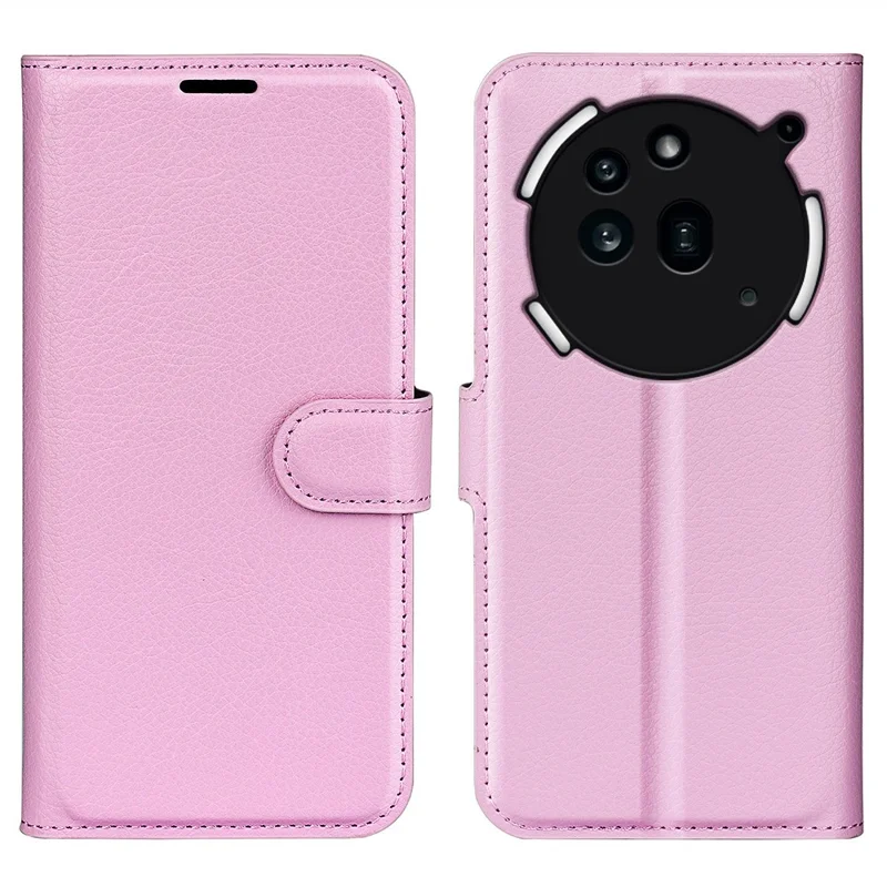 For Nothing Phone (3a) Pro Case Litchi Texture Shockproof Leather Wallet Phone Cover - Pink