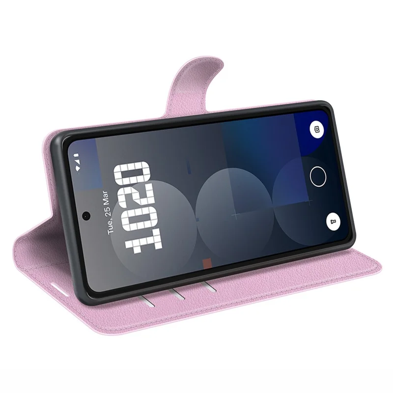 For Nothing Phone (3a) Pro Case Litchi Texture Shockproof Leather Wallet Phone Cover - Pink