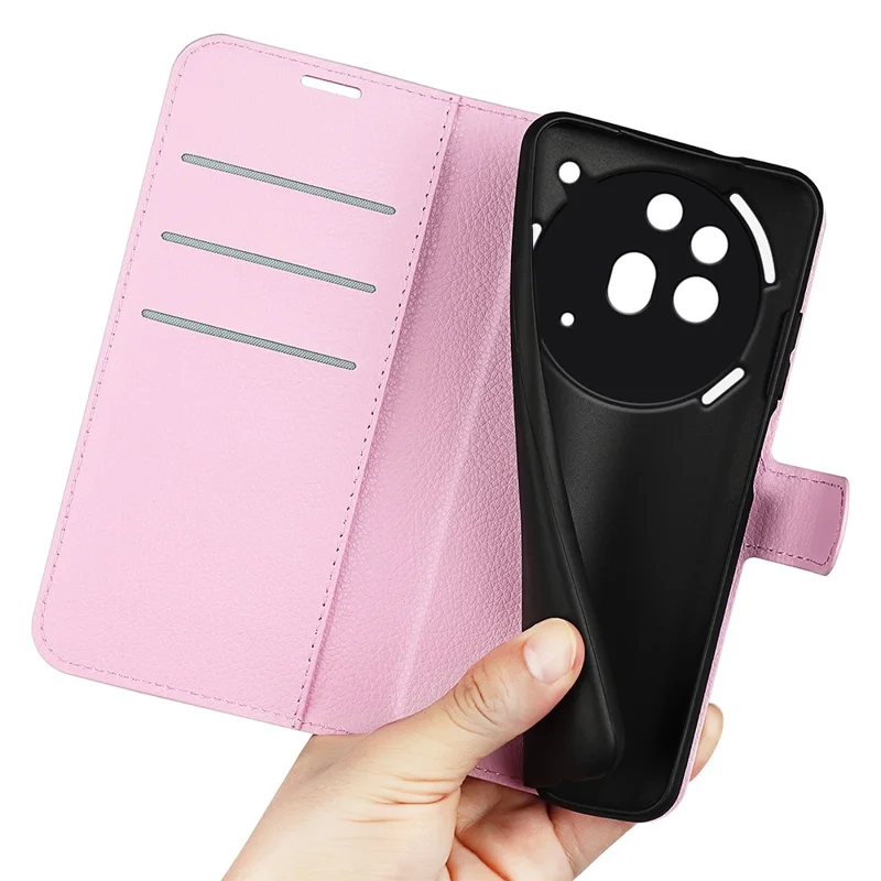 For Nothing Phone (3a) Pro Case Litchi Texture Shockproof Leather Wallet Phone Cover - Pink