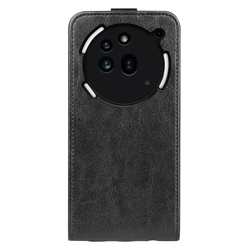 Capa para Nothing Phone (3a) Pro com Compartimentos para Cartões, Couro Flip Vertical - Preto