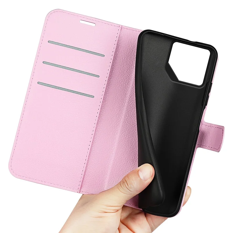 For Asus ROG Phone 9 Pro 5G Case Litchi Texture Shockproof Leather Wallet Phone Cover - Pink