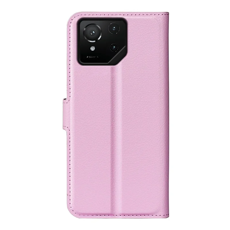 For Asus ROG Phone 9 Pro 5G Case Litchi Texture Shockproof Leather Wallet Phone Cover - Pink