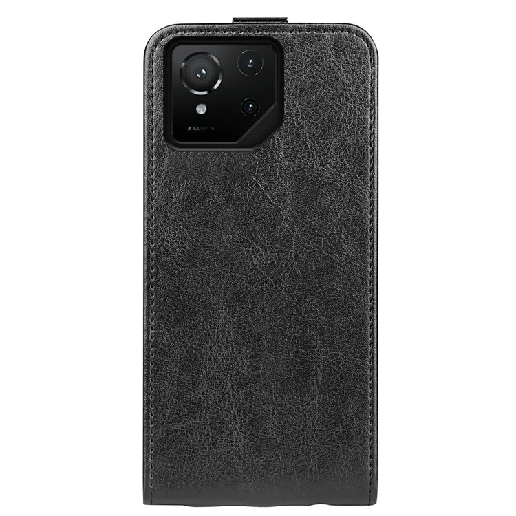 Per Asus ROG Phone 9 Pro 5G Custodia con slot per schede Flip verticale in pelle Custodia per telefono - Nero
