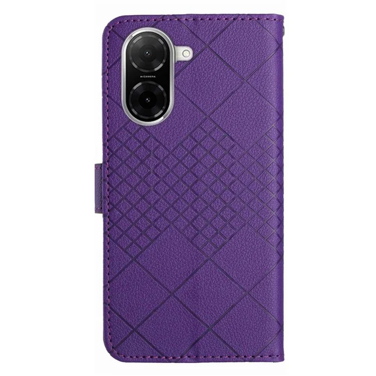 Cover a portafoglio in pelle PU con impronta per Xiaomi Redmi A5 4G - Viola scuro