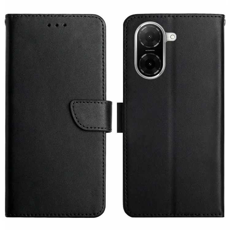 Capa para Xiaomi Redmi A5 4G em Couro de Vaca Genuíno - Textura Nappa - Preto