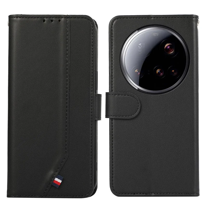 For Xiaomi 15 Ultra Case RFID Blocking Flip Leather Phone Cover - Black