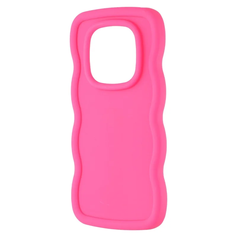 For Xiaomi Redmi Note 14 Pro 4G Case TPU Protective Phone Cover Unique Curly Wave Frame - Rose