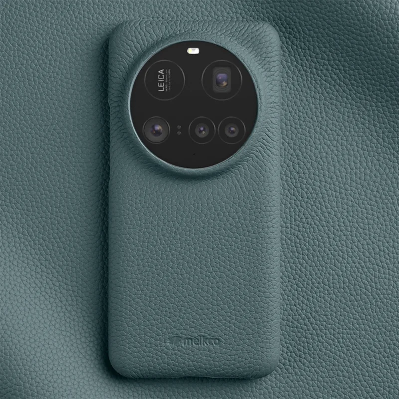 MELKCO For Xiaomi 15 Ultra Case Genuine Cow Leather PC Phone Cover Magnetic Case - Blue