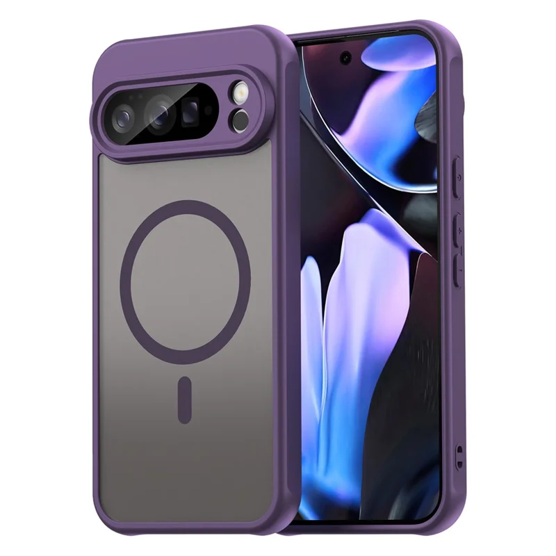 For Google Pixel 10 Pro XL Magnetic Case Anti Drop PC + TPU Phone Cover - Purple