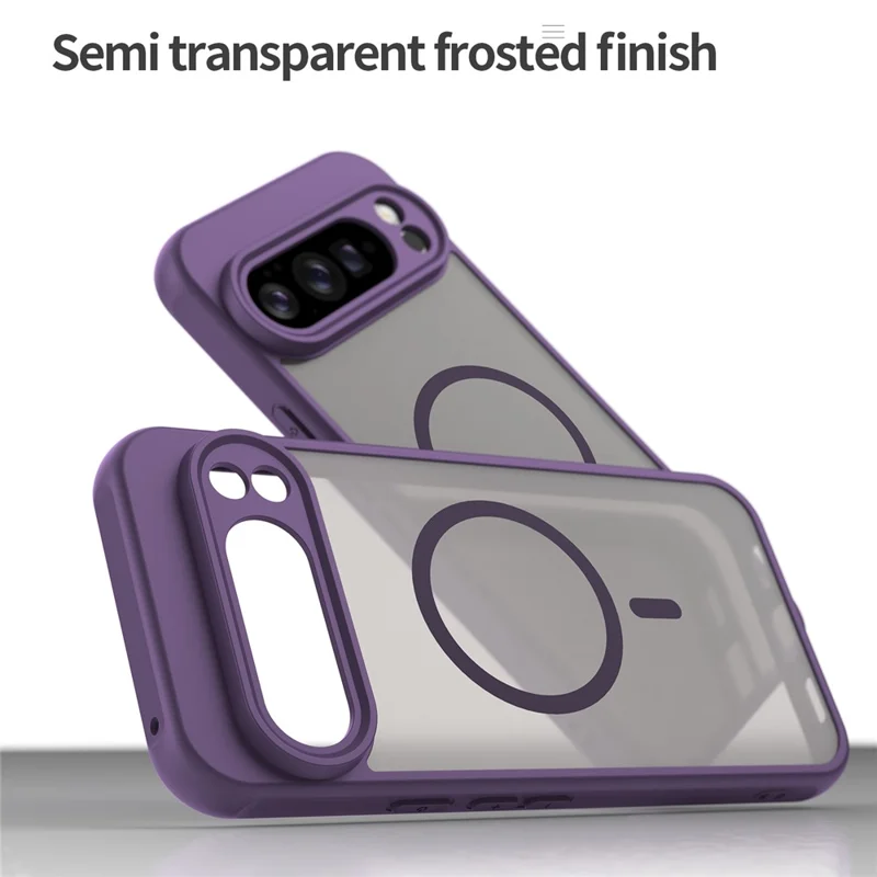 For Google Pixel 10 Pro XL Magnetic Case Anti Drop PC + TPU Phone Cover - Purple