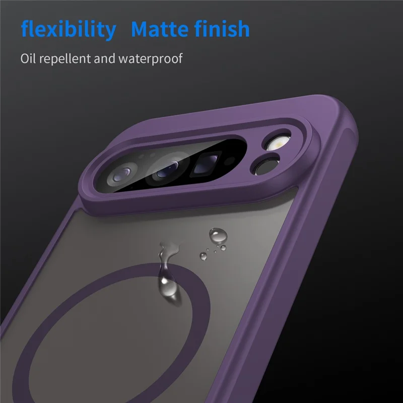 For Google Pixel 10 Pro XL Magnetic Case Anti Drop PC + TPU Phone Cover - Purple