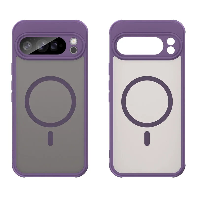 For Google Pixel 10 Pro XL Magnetic Case Anti Drop PC + TPU Phone Cover - Purple