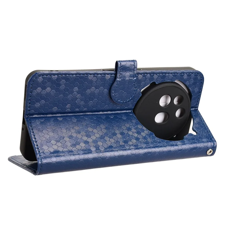 For Nothing Phone (3a) Pro Wallet Case Dot Pattern Imprint PU Leather Phone Cover - Dark Blue