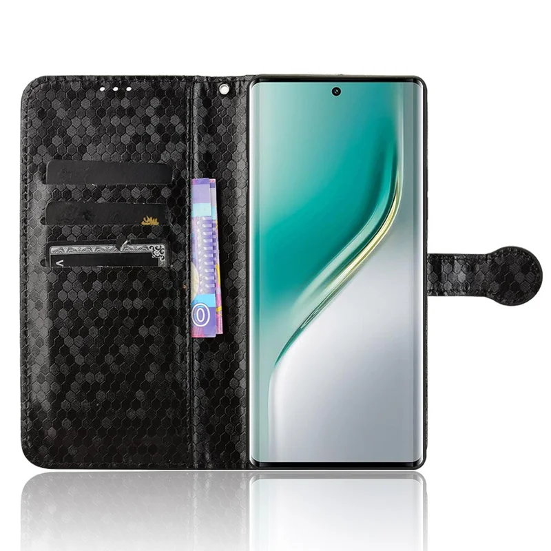 Wallet Case for TECNO Camon 40 4G / 40 Pro 4G / 40 Pro 5G Dot Pattern Imprint PU Leather Phone Cover - Black