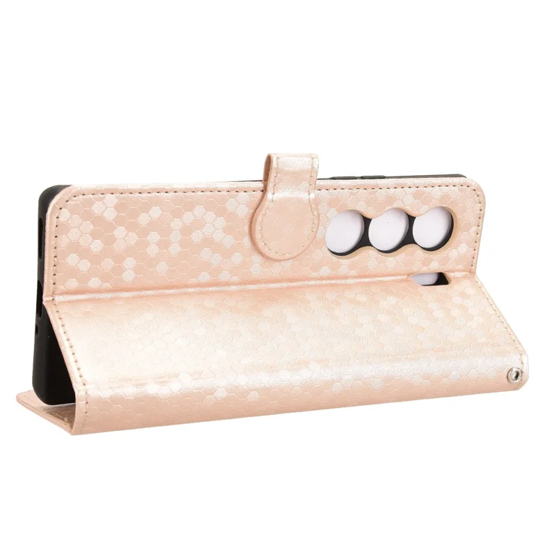 Wallet Case for TECNO Camon 40 4G / 40 Pro 4G / 40 Pro 5G Dot Pattern Imprint PU Leather Phone Cover - Rose Gold